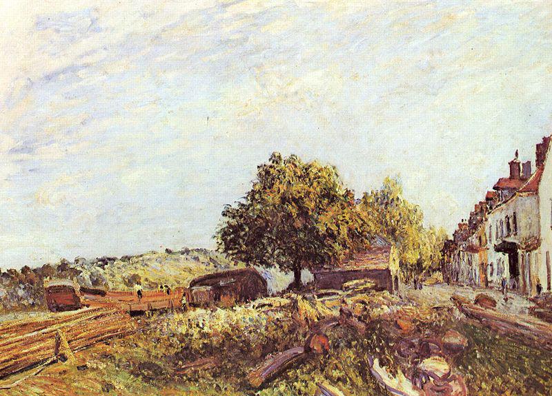 Alfred Sisley Saint-Mammes am Morgen oil painting image